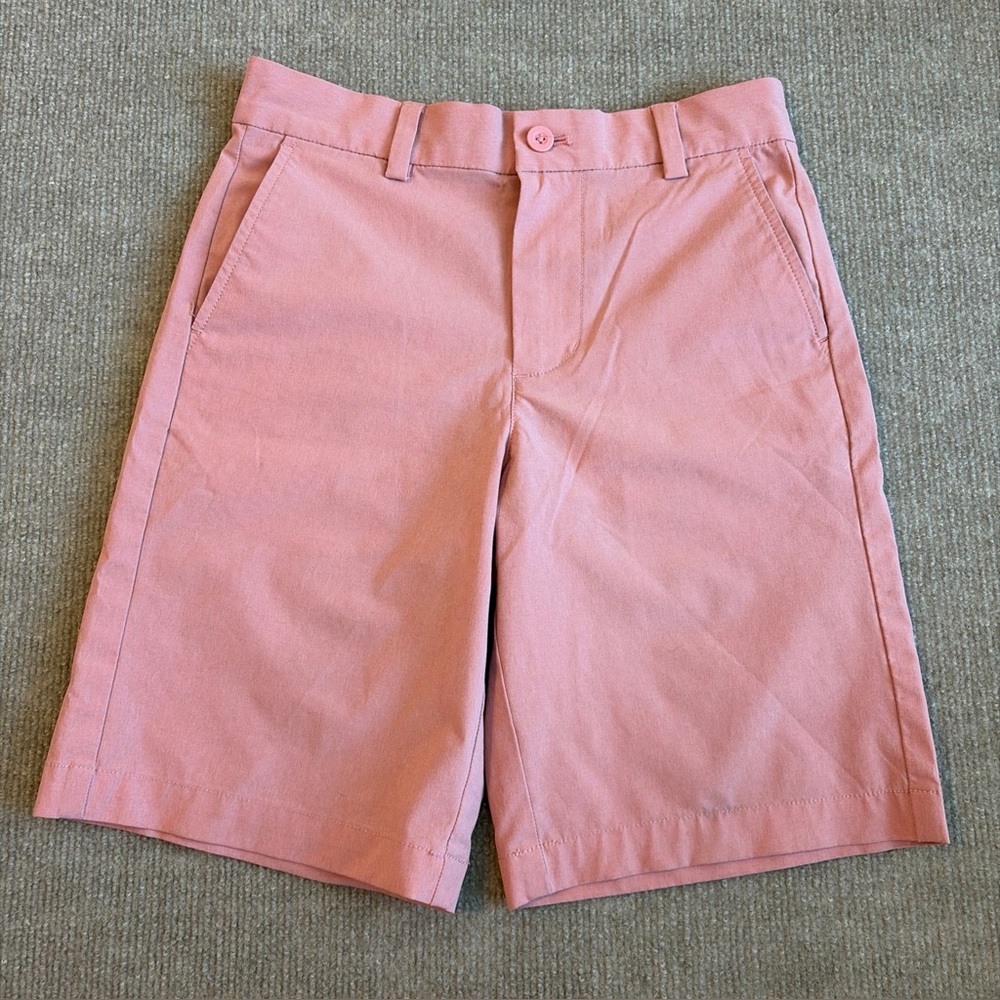 Vineyard Vines Pink Flat-Front Cotton Shorts